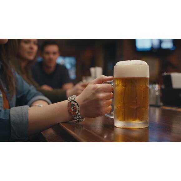 Vintage Budweiser Rhinestone Stretch Bracelet | King of Beers Artisan - Picture 6 of 6